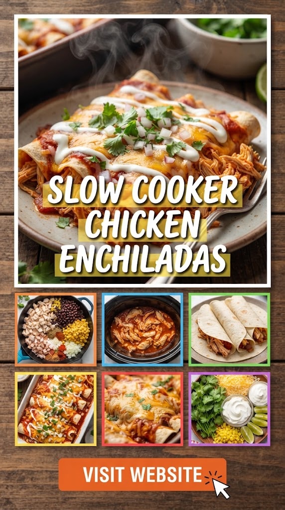 Slow Cooker Chicken Enchiladas
