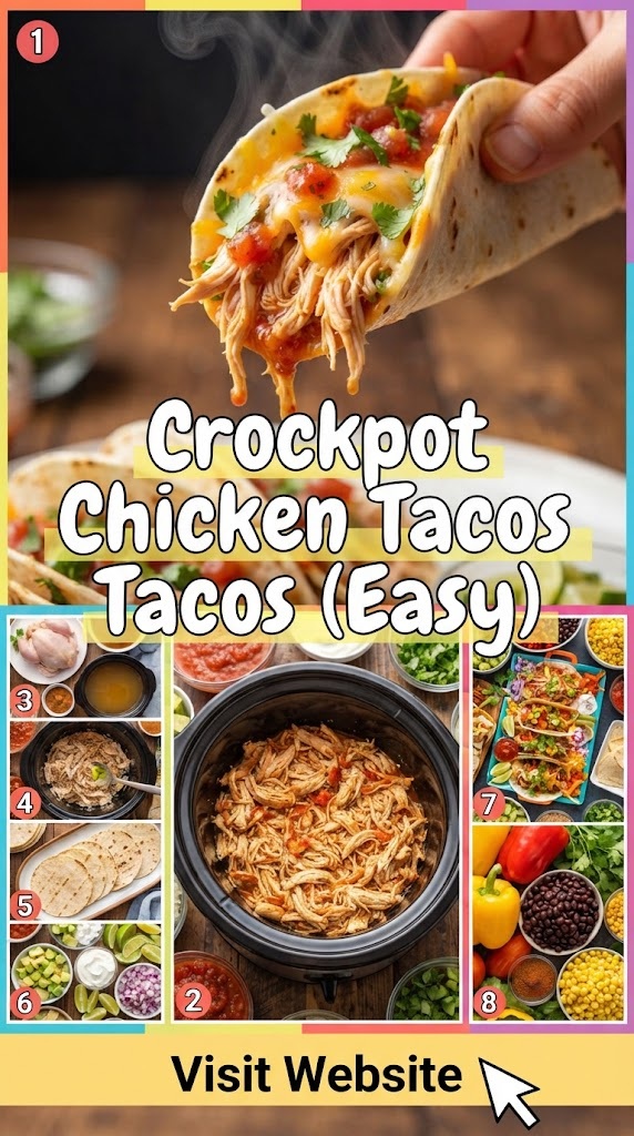Crockpot Chicken Tacos (Easy)