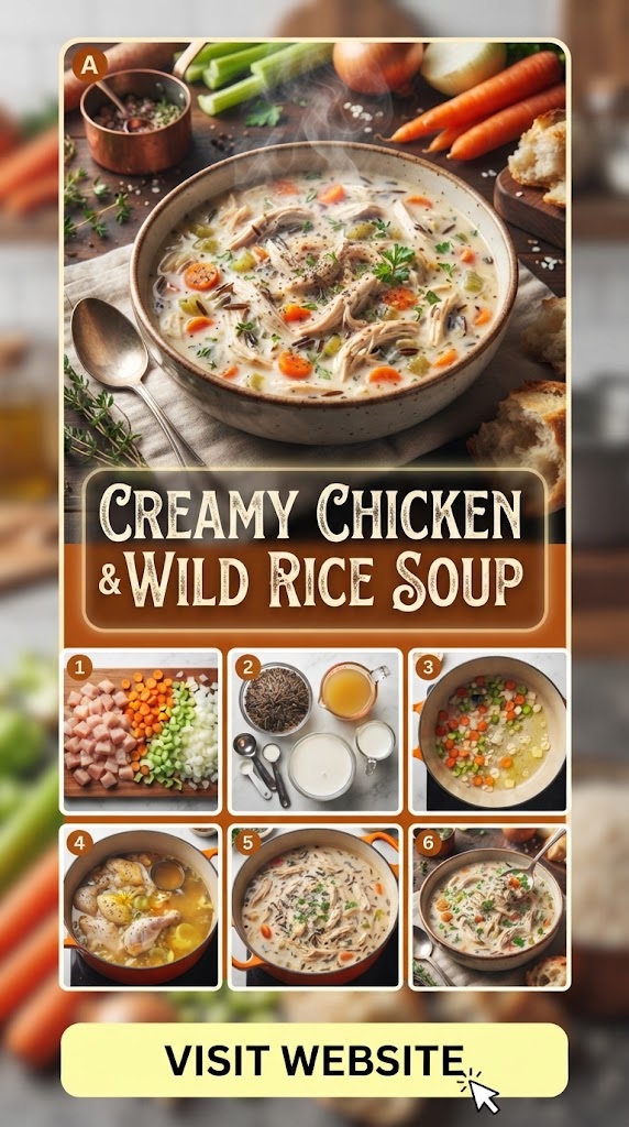 Chicken and Wild Rice Soup (Creamy)